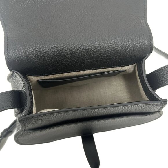 Chloe Mercy Small Saddlebag Black Calf Skin - Shoulder Bag 522-080925 - Picture 7 of 8
